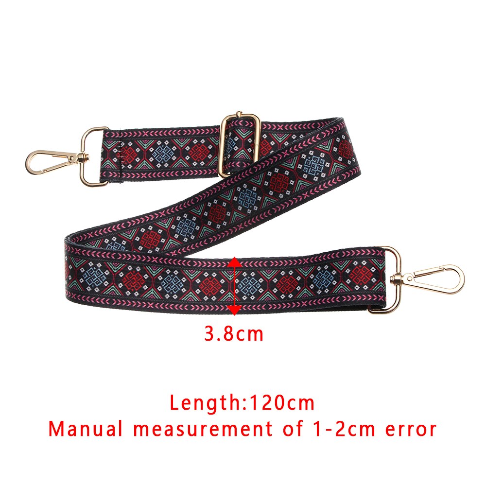 1Pcs Schulter Tasche Riemen Nylon Farbige Regenbogen Einstellbare Schulter Aufhänger Handtasche Straps Dekorative Zubehör Frauen