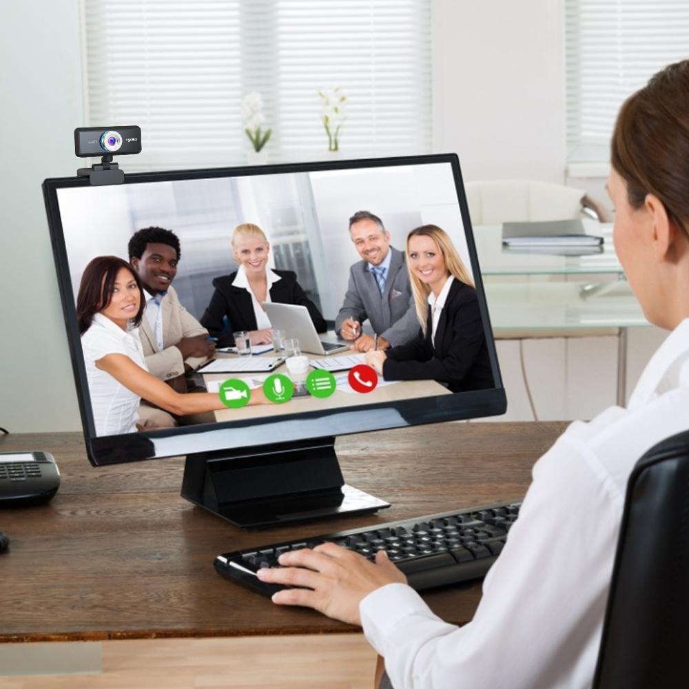 Webcam 1080P USB HD Web Camera Video Recording With Microphone for PC Computers Home Office Online Lessons Supplies