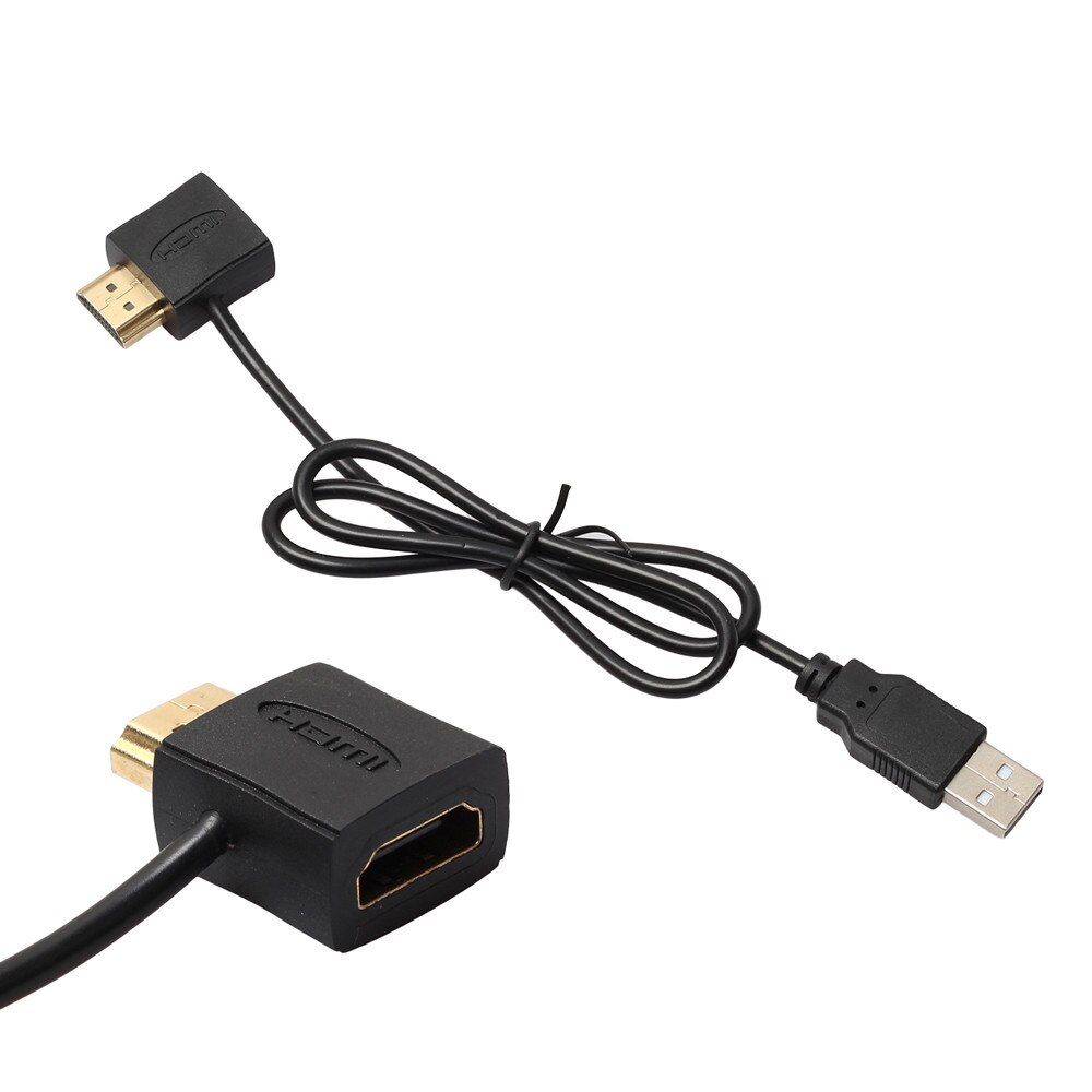 useful hdmi cable Convertor + USB 2.0 Male Charger Cable Splitter Adapter 50cm HDMI Male To Female micro hdmi cable#4.1