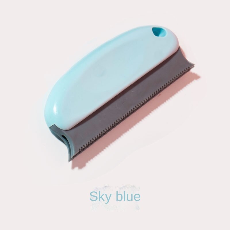 Pet hair scraper cat comb shell comb cat hair remover pet hair brush pet hair removal shaving cleaning brush: Blue