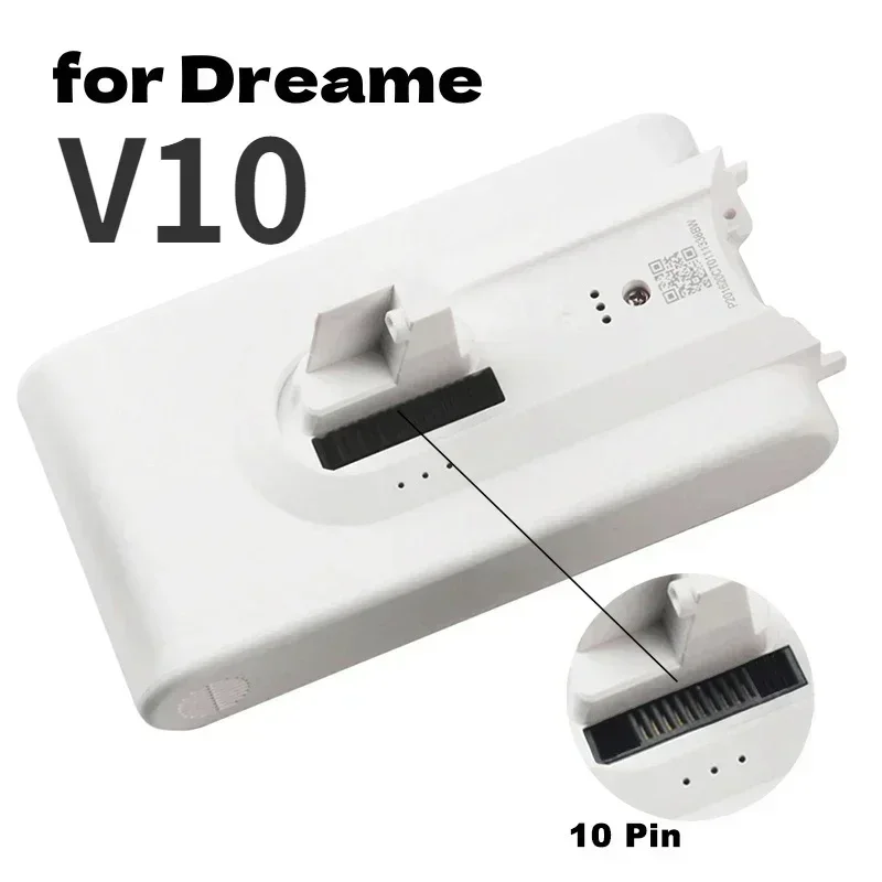 Wymienny odkurzacz 5000 mAh - zapasowa bateria robić akumulatora litowo-jonowego Xiaomi Dreame V8, V9, V10, V10zawodowiec, VVN3, VVN4, VVN5, XR: Czerwony