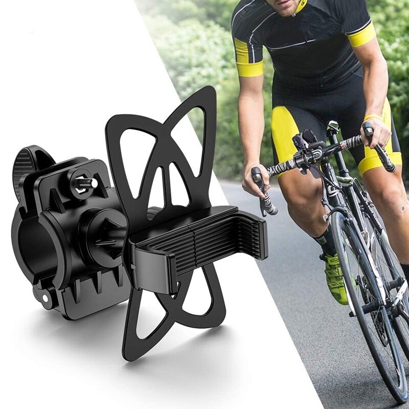 360°Rotatable Motorcycle Cell Phone Mount Universal Cell Phone Bicycle Rack Handlebar & Motorcycle Holder Cradle