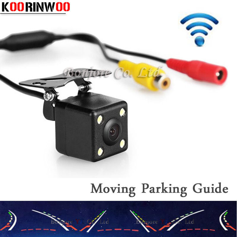 Koorinwoo Wireless Movable Parking Guide line camer Dynamic trajectory Car Rear view Camera Auto reversing Cam Parking Assist