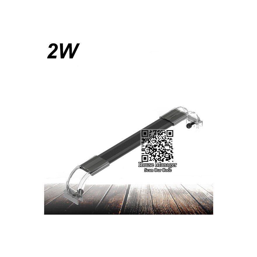 Luz LED negra para acuario, iluminación para pecera, 18 ~ 54cm, fina, a la , con Clip, lámpara para plantas acuáticas de paisaje de aleación de aluminio: 2W 130mm