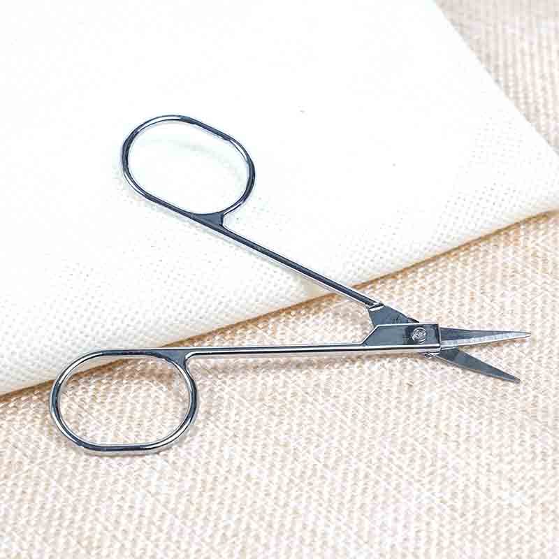 STAINLESS STEEL FINGER TOE NAIL SCISSORS CURVED MANICURE CUTICLE SCISSORS ) M02092