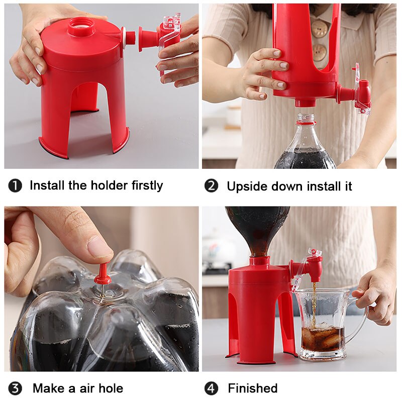Magisk tappevann dispenser for brus koks drikke flaskevann hjemmefest kontor bar opp ned drikke drikke dispensere gadgets