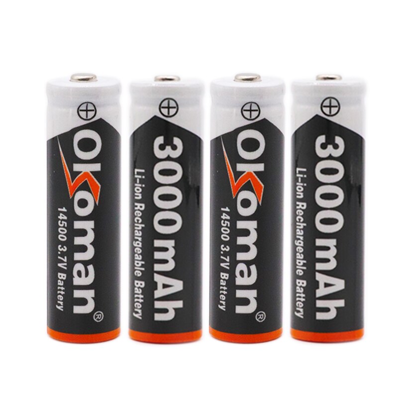 Mye eastfire  aa 14500 3000 mah 3.7 v litium ion oppladbare batterier og ledet lommelykt,