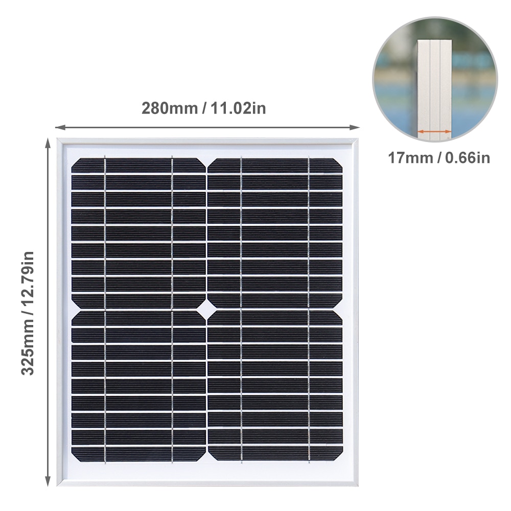10W zonnepaneel set zonnepanelen 12V Kit Glas Solar Charger System Voor Light Camera Powerbank Auto Rv Boot Waterdicht Monokristallijn reizen