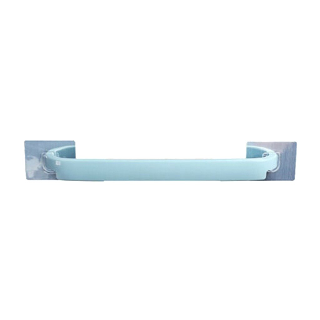 White Self Adhesive Wall Mounted Bathroom Towel Bar Shelf Rack Holder Toilet Hanging Hanger Nail-free Storage Racks: blue