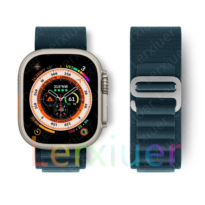 Bracelet de montre pour apple montre Ultra 2 bande 49mm 45mm 44mm 40mm 41mm 38 bracelet alpin Nylon série iwatch 6 7 8 9 se 44mm