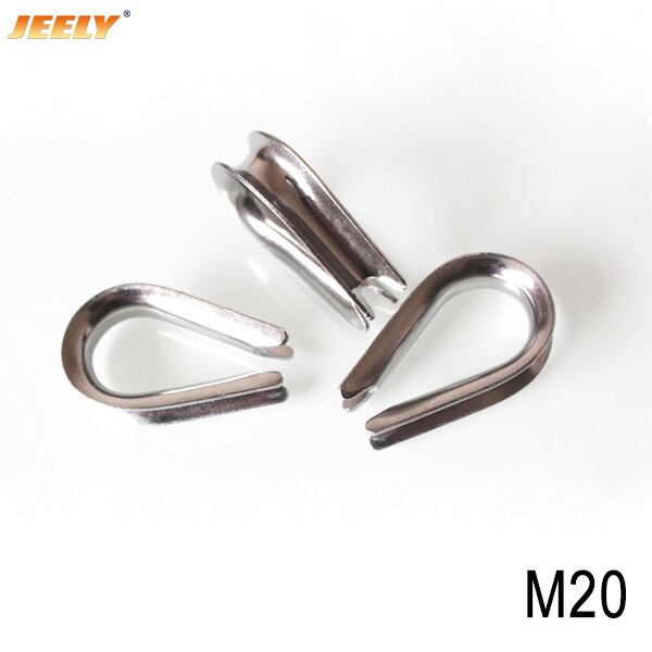 Jeely 10 stuks 2/3/4/5/6/8/10/12/14/16/18/20/22mm lierkabelkous voor maritieme/bootbeslag