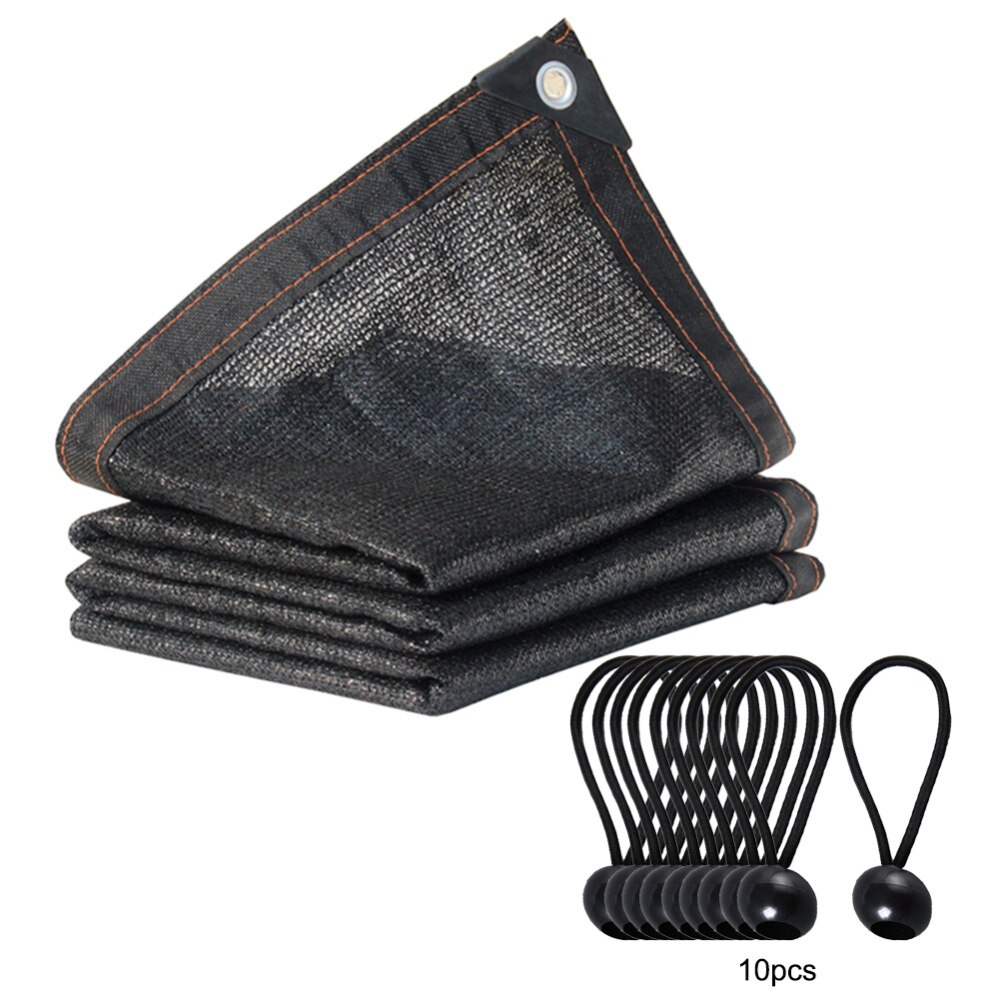 Cortina bloqueadora solar resistente a los rayos Uv, Red de tela negra para jardín, lona de malla para invernadero, flores, Jade, Red de sombreado, suministros de jardín: 2X3M