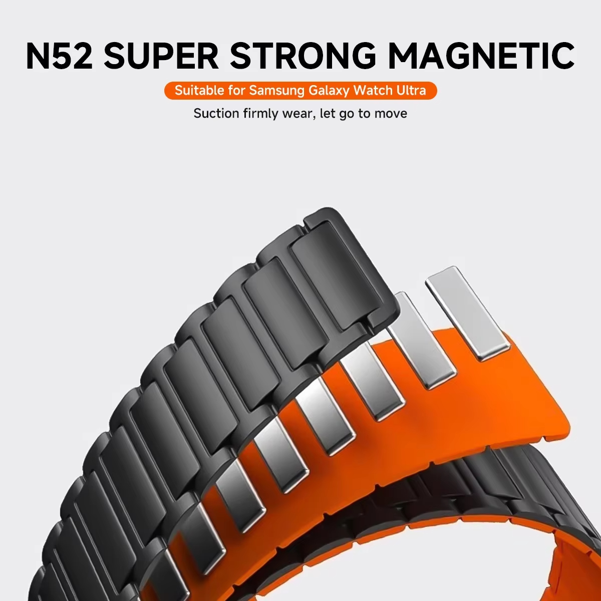 Bratara Magnetica din Silicon 20-22mm pentru Amazfit Bip, Active, GTR, GTS, Cheetah