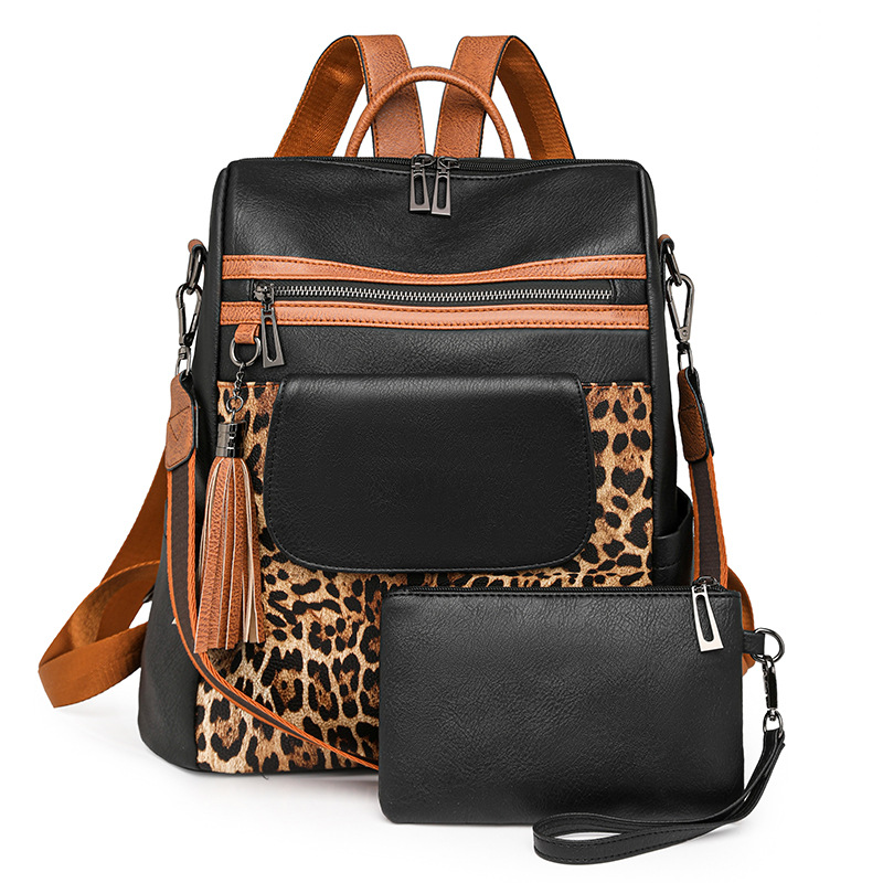 Bolso y bolso de para mujer, mochila grande para mujer, mochila de viaje de cuero PU, bolsos de hombro de para mujer, mochila escolar: Azul