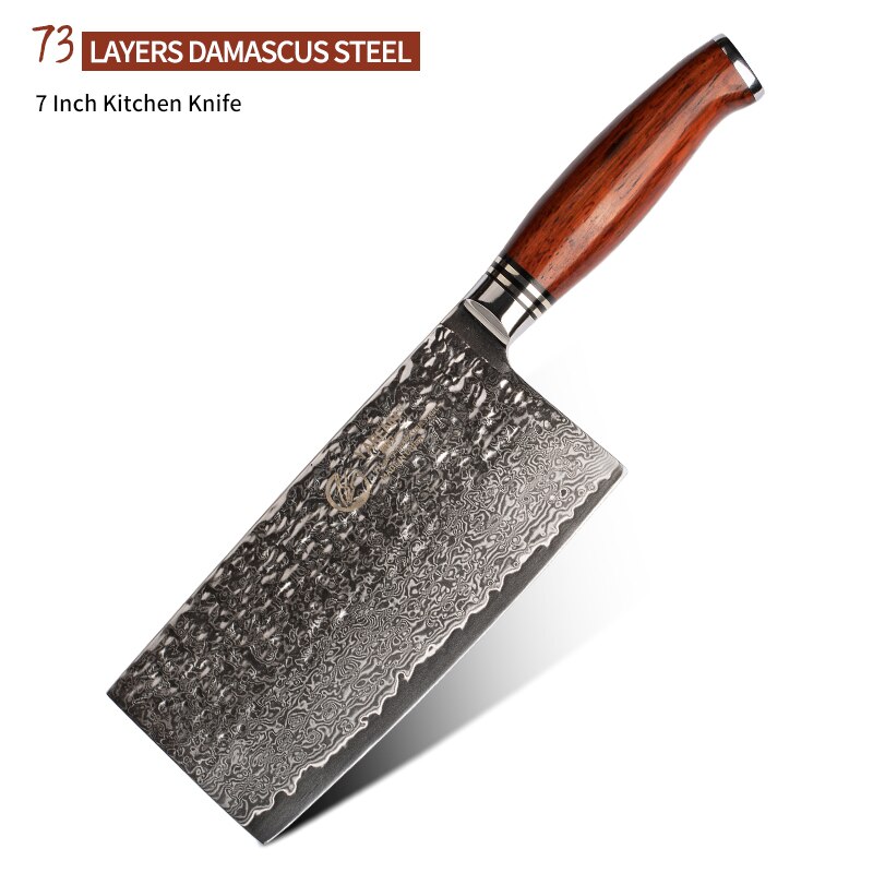 YARENH – couteau de Chef utilitaire en acier damas japonais, 73 couches, outils de cuisine professionnels en acier inoxydable à haute teneur en carbone