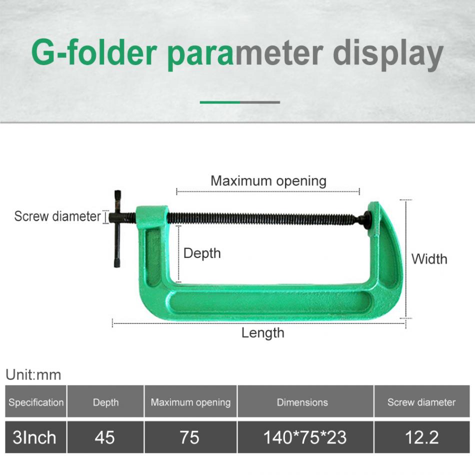 Brackets 3' G Clip Iron Clip Strength Wood Clip Clamp Clip Clamp Fixture Woodworking Fixture