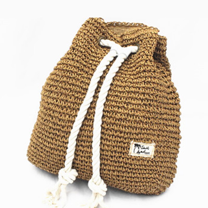 Summer Straw Bag Women Backpack Rucksack Weaved For Girls Mochila Backpack Travel Beach Straw Bags Women Shoulder Bag