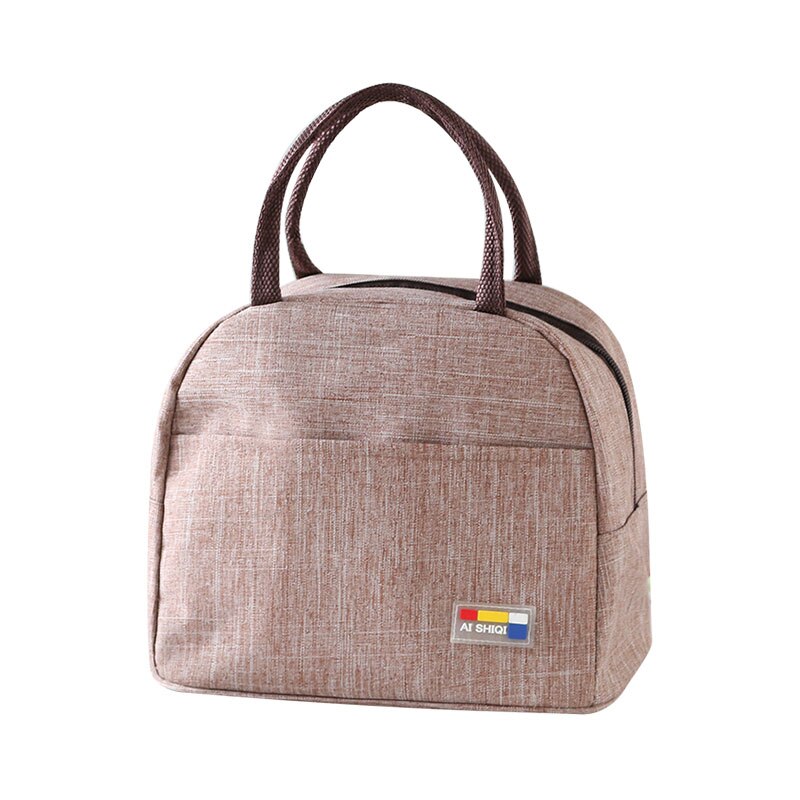 Portable Lunch Bag Women kids Thermal Insulated Lunch Box Tote Handbag Bento Pouch Dinner Container School Food Storage Bags: Coffee