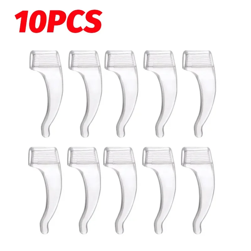 Ganchos antideslizantes de silicona para las orejas, empuñaduras elásticas para gafas, soporte de tapón para la oreja, accesorios de sujeción, soporte para gafas con punta del templo, 50 Uds.: Rojo
