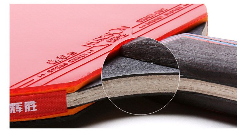 Huieson Carbon Fiber Table Tennis Racket Double Face Pimples-in Racket Rubber Table Tennis Bat with Bag