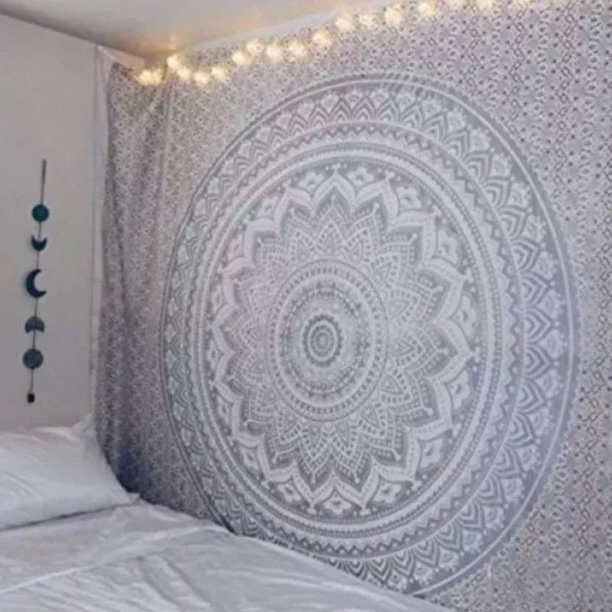 Indisk hängande vägg gobeläng mandala tyg psykedelisk matta stor vägg gobeläng hippie inredning studentrum vägg tyg gobelänger