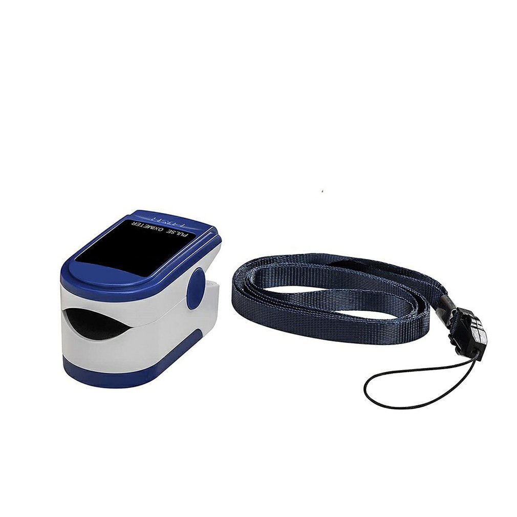 Vinger Oximeter Zuurstofverzadiging Blood Oxygen Monitor Finger Clip Hartslagmeter Oxymetrie Pulsoximeter Thuis Detector: Red LED with rope