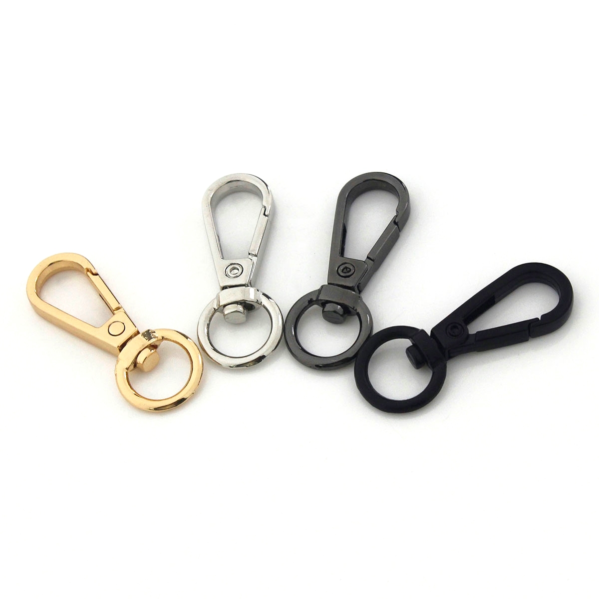 1Pcs Metal Swivel O-Ring Oog Karabijnhaak Trigger Sluitingen Clips Voor Diy Leather Craft Tas Riem Riem singels Sleutelhanger 42Mm