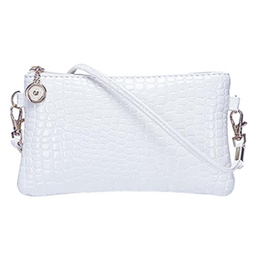 Sanwood bolsa de ombro feminina tote cor sólida mensageiro sacos crossbody para mulheres bolsas de luxo designer bolsa borse da donna: WHITE