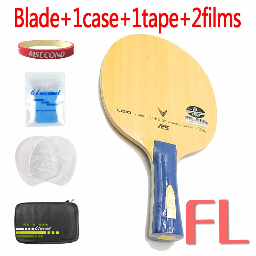 LOKI V5RS Carbon Table Tennis Blade 5 Layers Ping Pong Blade Offensive Table Tennis Racket: FL with FM case