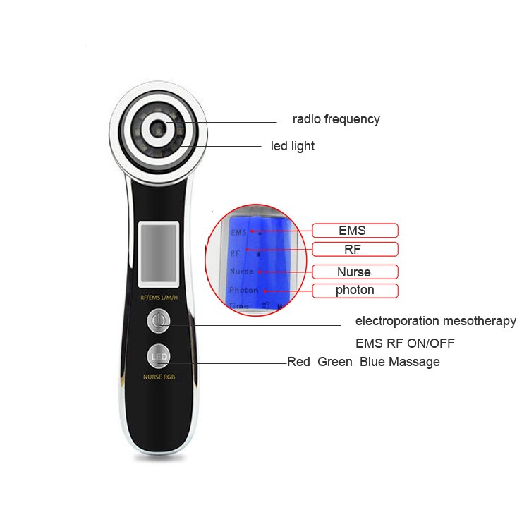 LED photon radio frequency radio frequency radio frequency EMS skin rejuvenation thin face firming massage beauty instrument