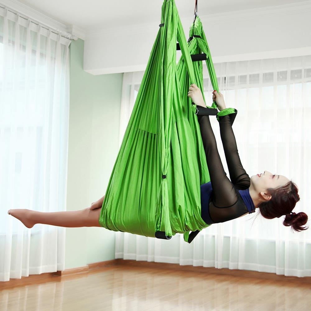 Anti-Gravity Yoga Altalena Aerea Volare Altalena Palestra Amaca Anti-Gravity 6 Hand Grip Appeso Sedia Ultra Forte sling Pilates