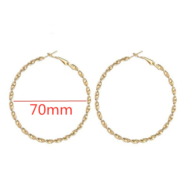 50mm 60mm 70mm Einfache Spirale Große Creolen Für Frauen Aussage Großen Kreis Runde Ohrringe Partei schmuck Mädchen: Rosa