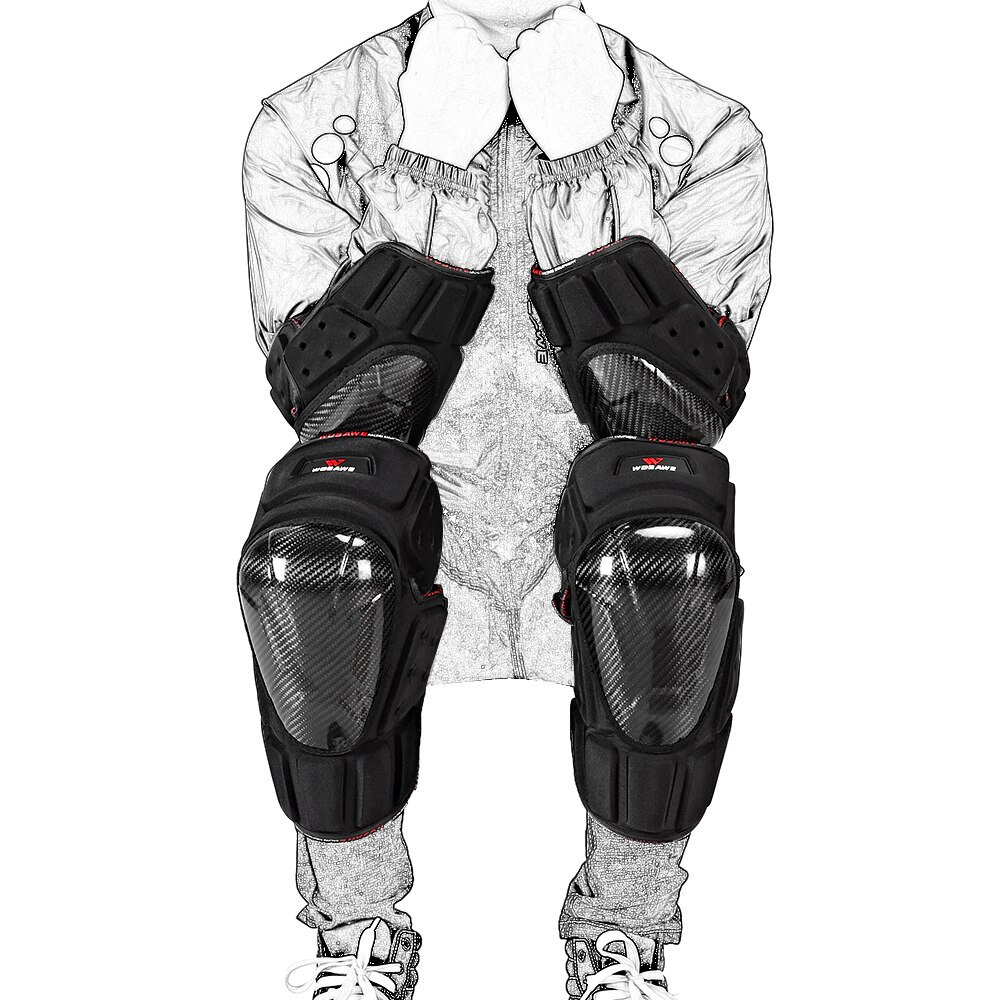WOSAWE Adult Protective Motocross Knee Pads Gear Snowboard Skateboard Ski MTB Motorcycle Elbow Kneepads Protection Guard Suit