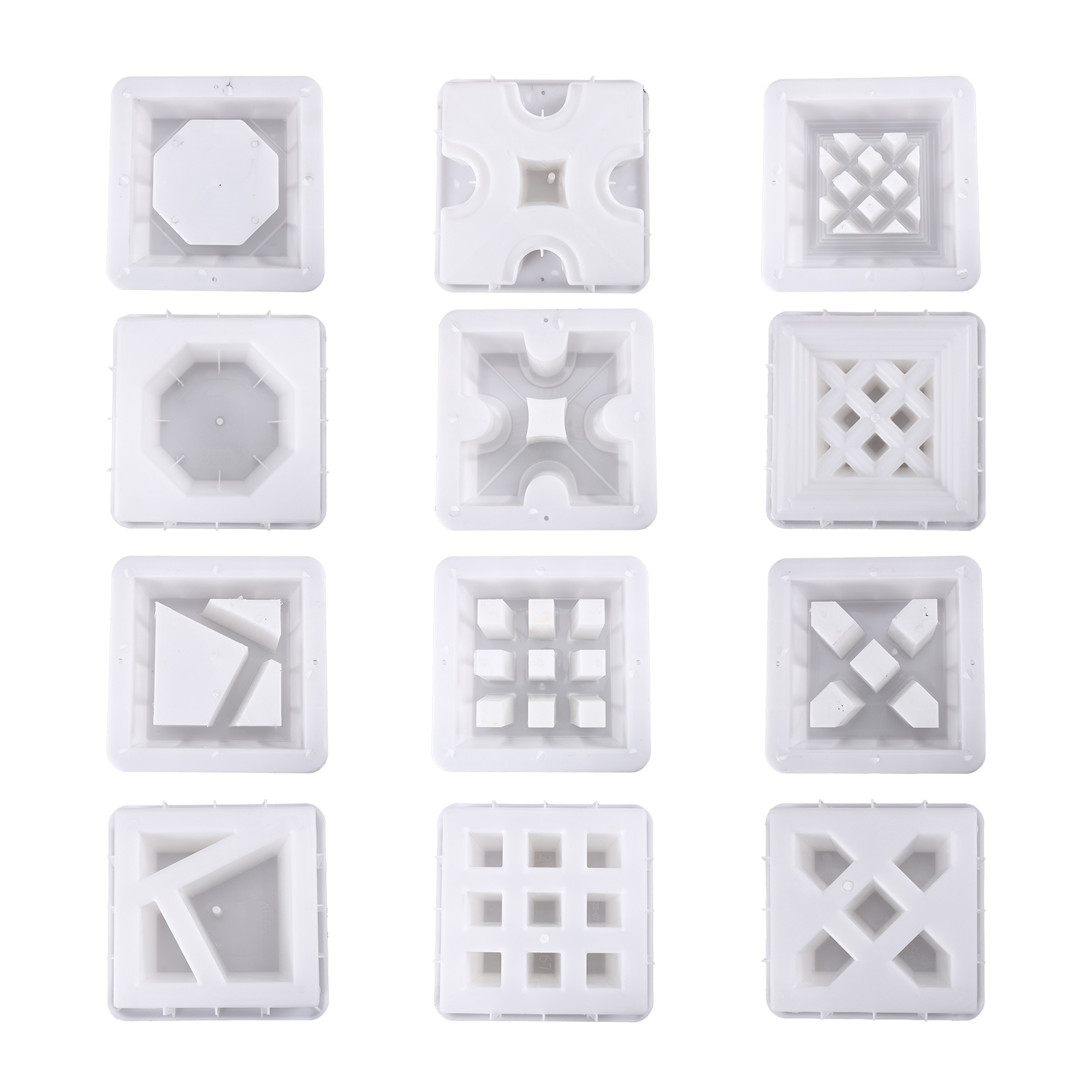 Cement Antieke Baksteen Mal Vierkante Tuinmuur Maken Bakstenen Mal 3d Carving Anti-Slip Beton Diy Bestrating Mallen 1Pc