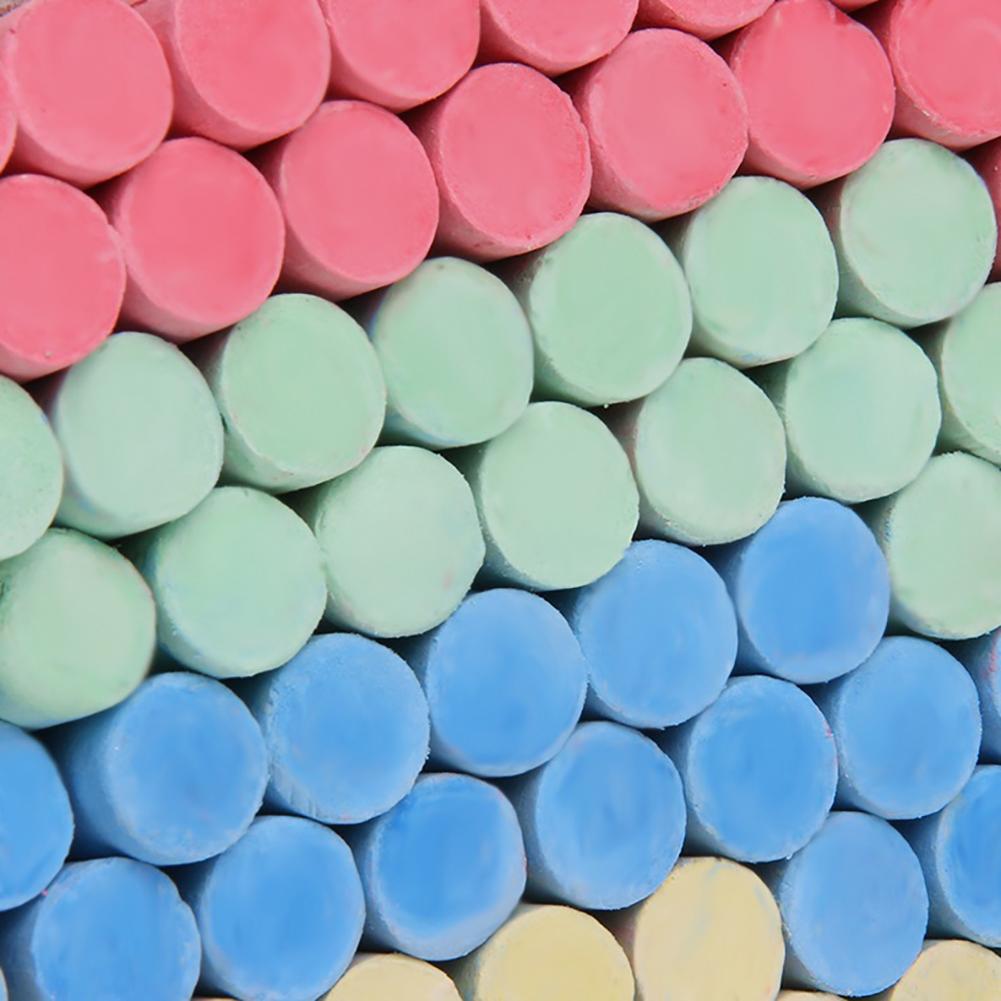 Chalk 100 Sticks Dustless Drawing Painting Art Colorful Chalk School Office Supplies
