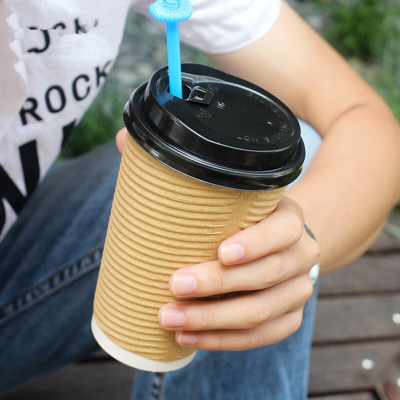 50pcs 8oz/12oz/14oz/16oz Kraft papaer paper cup disposable coffee cup birthday party favors milk tea juice cold dirnk cups