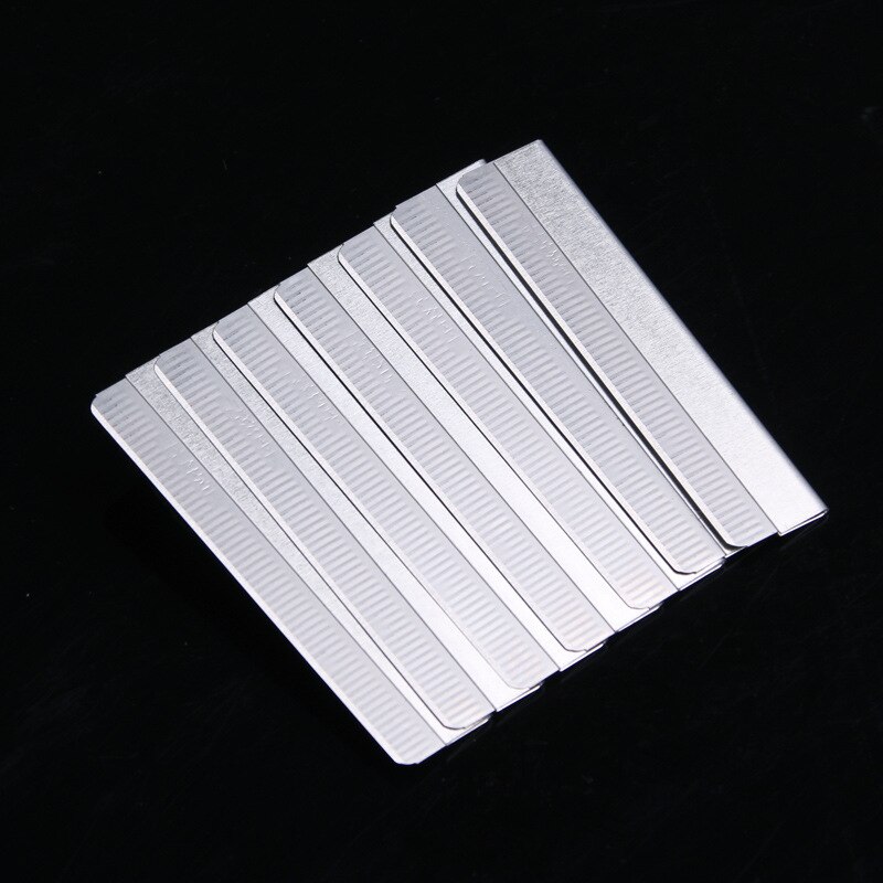 10 Uds. Cuchilla de afeitar para raspar cejas embellecer el acabado de las cejas afiladas hoja de acero inoxidable cejas Trimmer herramientas de maquillaje
