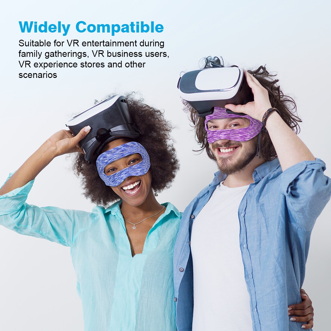 2 Pcs Vr Accessoires Eye Cover Ademend Zweet Band Verstelbare Maten Met Virtual Reality Headsets Voor Oculus Quest 2 Vr masker