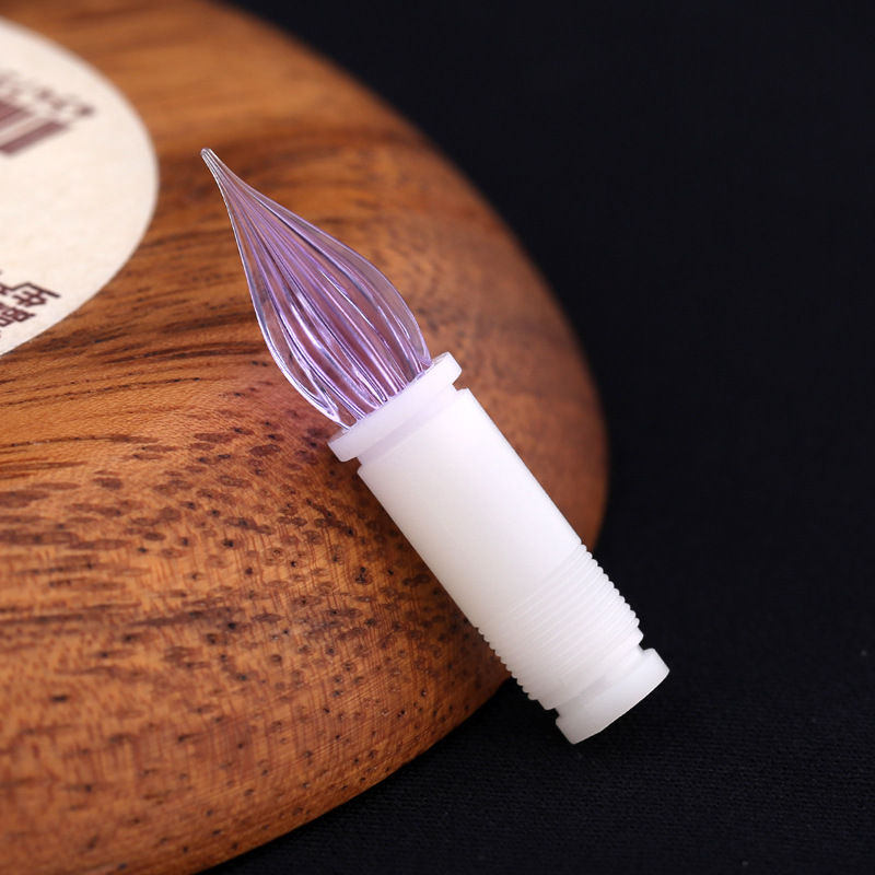 MAJOHN No.1 Punta de vidrio Punta de pluma de inmersión transparente de color Juego de puntas de bolígrafo universal (compatible con M2C3V1 Maru Color N12): Morado