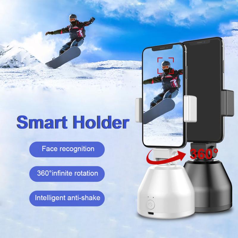 360 Rotation visage suivi Selfie bâton trépied objet suivi support caméra cardan avec lumière annulaire pour Photo Vlog vidéo en direct Re