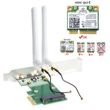 Wireless Wifi Netzwerk Karte Mini PCI-E Zu PCI-E 1x Desktop Adapter + 2x Antennen Konvertieren Die Mini-Karte Zu EINE Standard PCI-Express