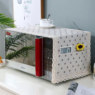SRYSJS Bunte Baumwolle und leinen Mikrowelle Staub Abdeckung Doppel Tasche Mikrowelle Ofen Abdeckung Handtuch Einfach Sauber: A13