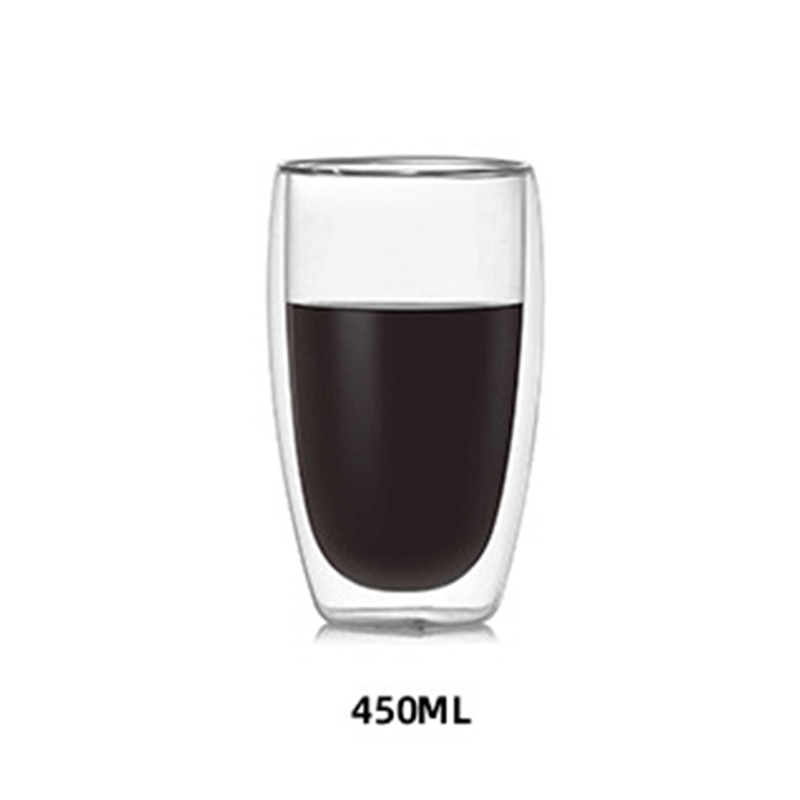 Taza térmica de doble capa resistente al calor, vaso en forma de huevo para beber café, Cocina, tazones, -V12: 450ml