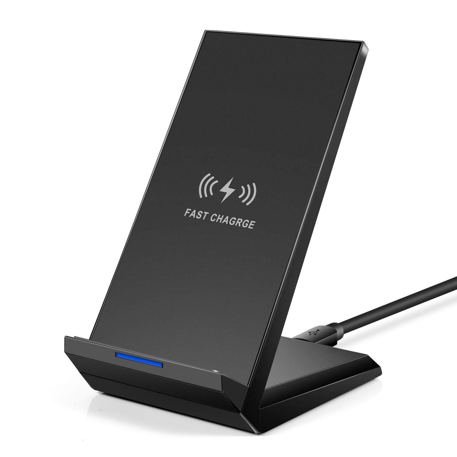 E5 qi-schnelllade-wireless-ladegeräte für iphone 20w 13 15w 10w 12 11 xs xr und  x 8 mit usb-c-schnellladefunktion für samsung  s10 s9 s8 s7: 20w / Schwarz