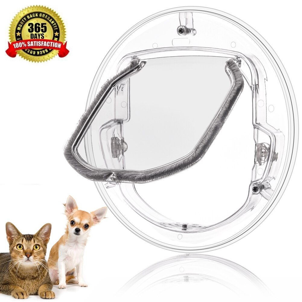 4 möglichkeiten Runde transparent Haustier Hund Katze Klappe Tür Runde Haustier Tür für Katzen und Kleine Hunde Katze Tür Klappe tür für Bildschirm/Glas Fenster