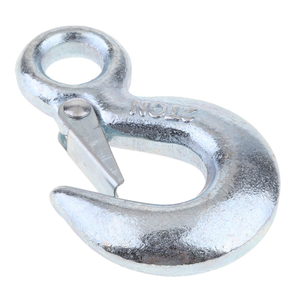 Forged Steel 2T Eye Hook with Clevis Safety Latch for Winch Cable Gokart/ATV