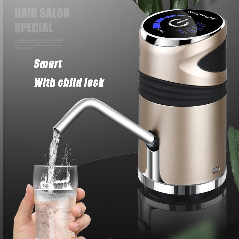 Mini Water Dispenser Small Desktop Home Electric Portable Pump Gallon Drinking Switch Silent Charging Touch