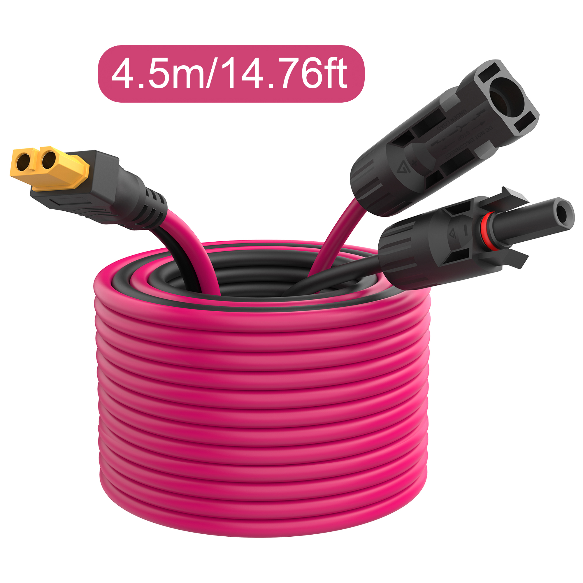 Cable de extensión Solar a XT60 12AWG 30A conector solar a cable adaptador XT60 adecuado para panel solar a central eléctrica portátil: Multicolor