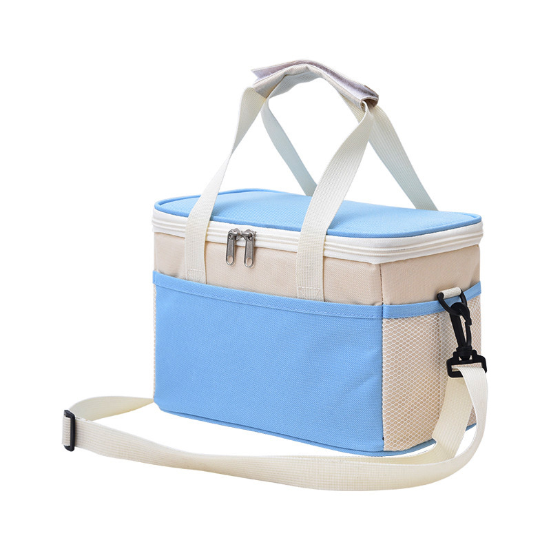 Thermische Lunch Tas Voor Werk Outdoor Picknick Koeltassen Koelkast Reizen Geïsoleerde Ice Pack Draagbare Opslag Container X385H: Blue