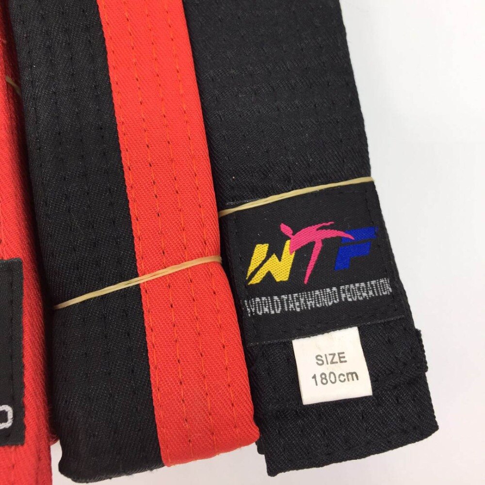 SINOBUDO2019-Cinturón de Taekwondo WTF para artes marciales, accesorios de uniforme de Karate y Judo, cinturón de carretera de algodón de , 1,8 M, 2,6 M